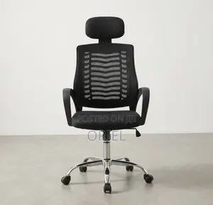 Office Chair : Swivel Mesh Chair With Headrest