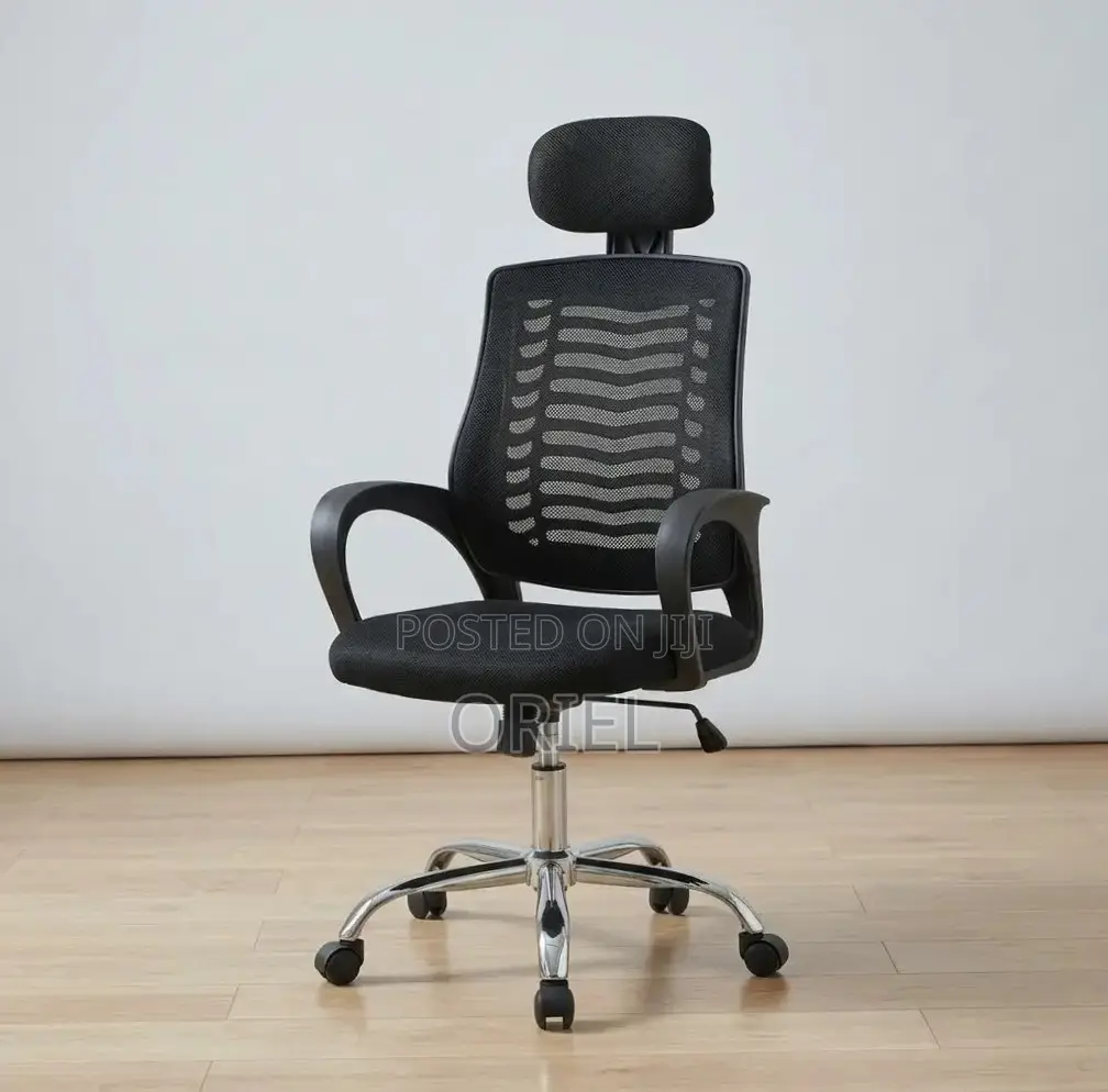 Office Chair : Swivel Mesh Chair With Headrest