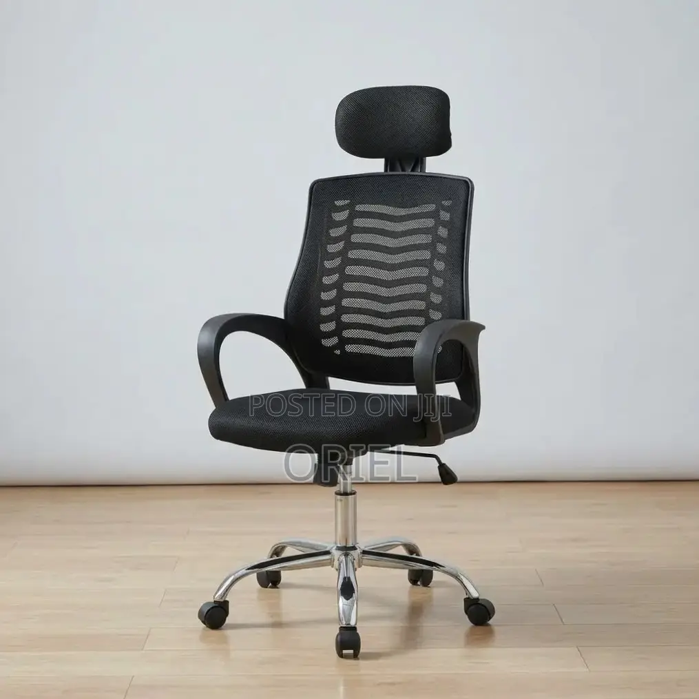 Office Chair : Swivel Mesh Chair With Headrest