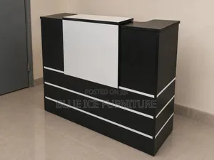 Black & White Office Reception Counter