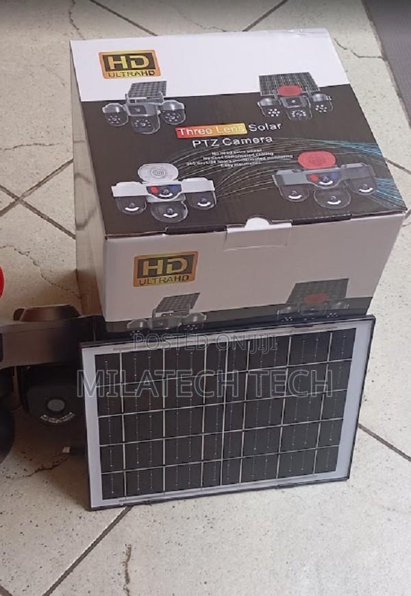 Triple Lens 4G Solar CCTV Camera – SIM Card & Siren