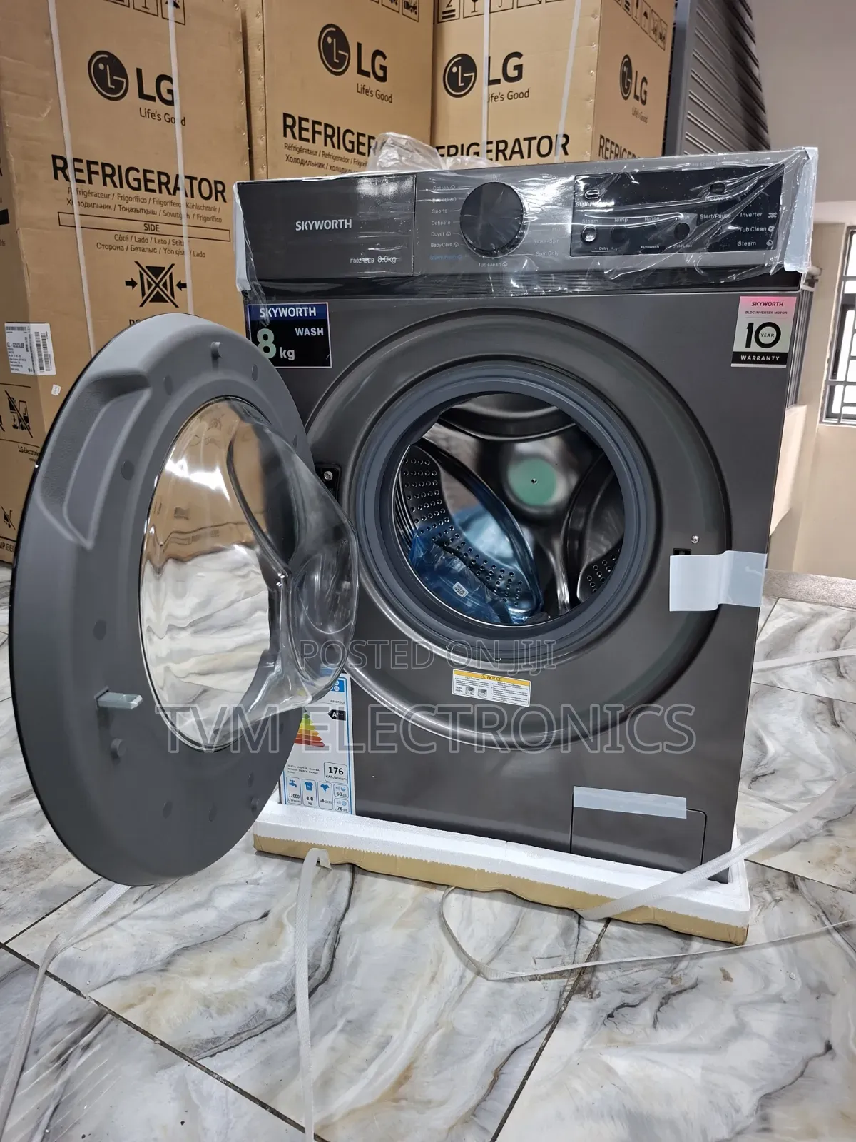 Skyworth F802R3EB FrontLoad 8kg Automatic Washing Machine TitaniumGrey