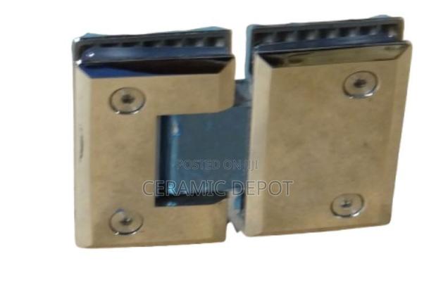 SS Glass Door Hinges 180D 5"