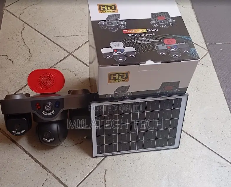 Smart 4G Triple Lens Solar CCTV Camera Outdoor