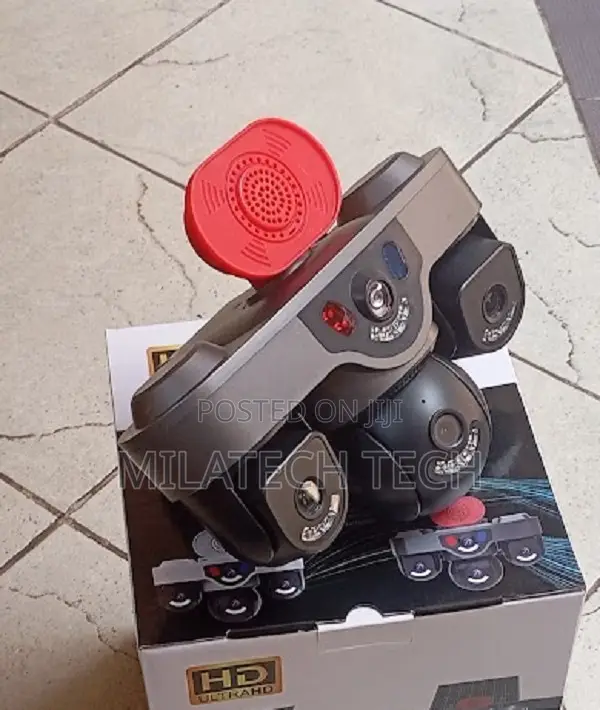 4G Solar Camera Triple Lens With Built-in Siren