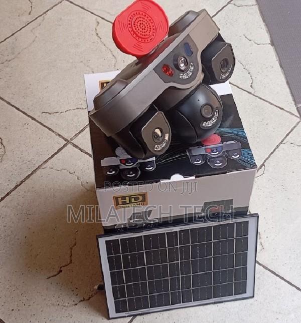 4G Solar CCTV Triple Lens Camera With Phone Ap