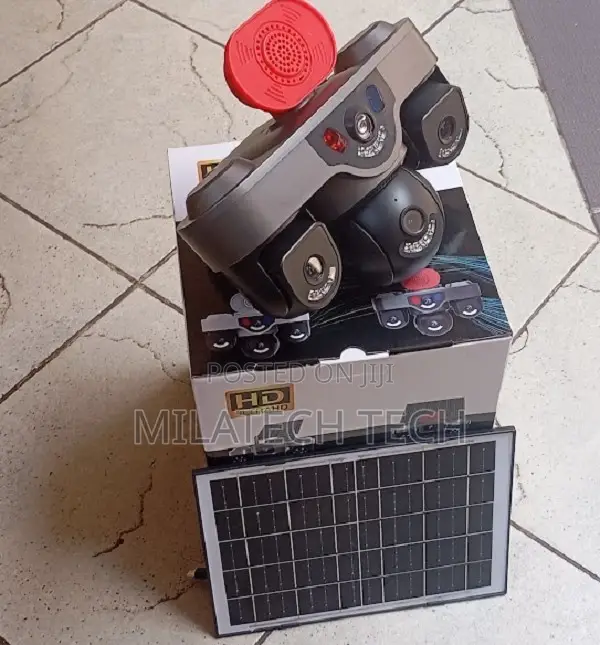 4G Solar CCTV Triple Lens Camera With Phone Ap