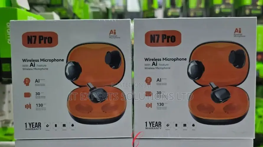 N7 Pro AI Powered Noise Cancelling Tiny Magnetic Wireless Microphones