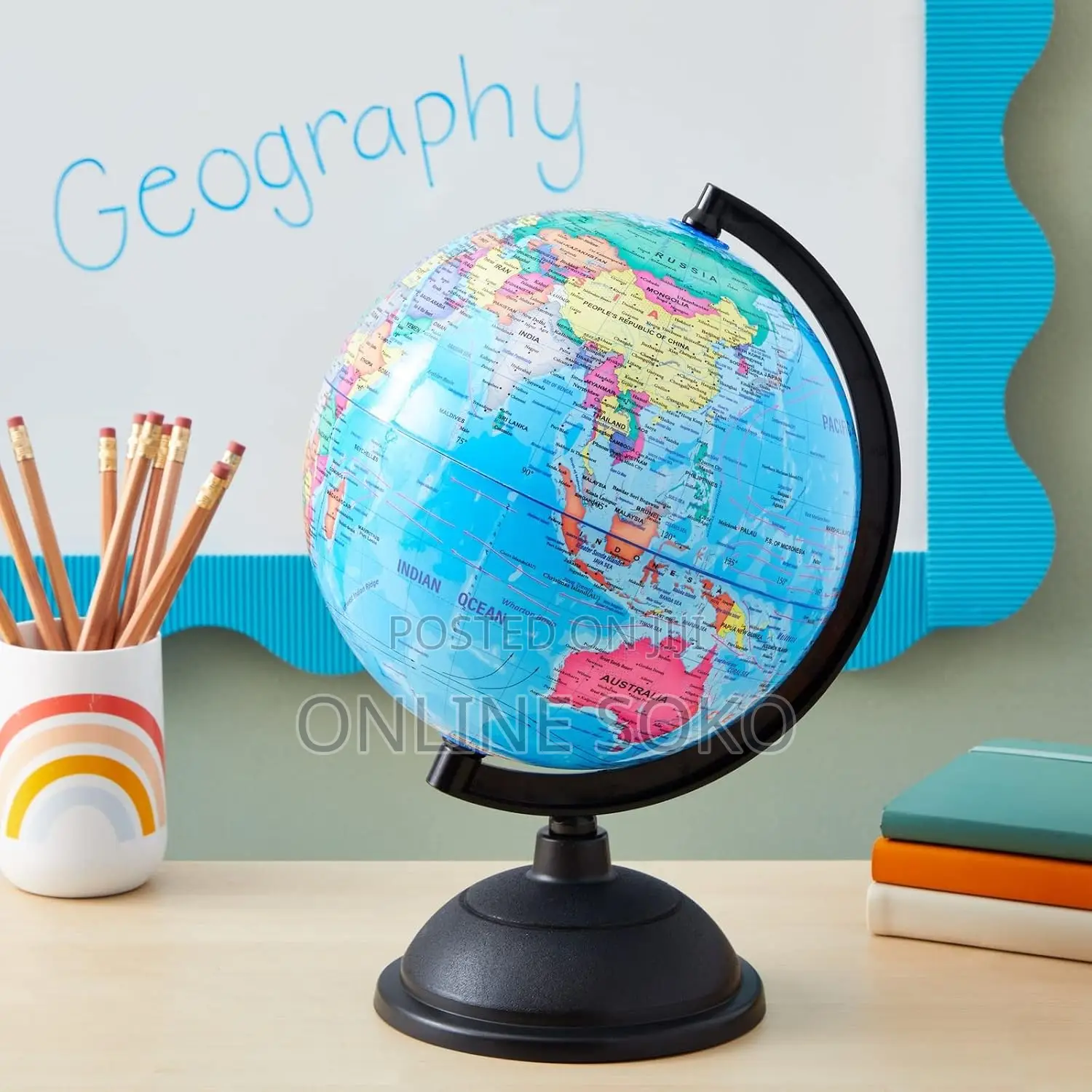 World Globe for Kids – Rotating Educational Geography Globe With Stand