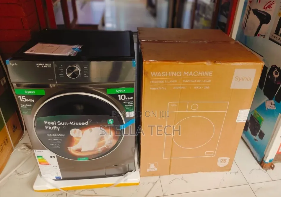 10/7kg Wash and Dry Syinix Washing Machine