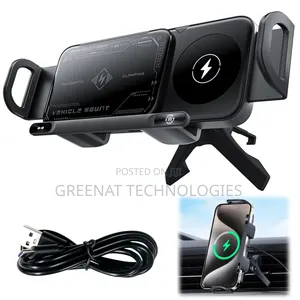Folding Rotating Car Mount 90° Rotate Swivel-Folding Wireless Charger