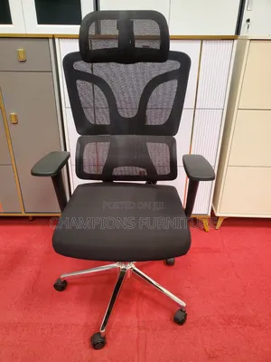Orthopedic Swivel Office Chair With Adjustable Headrest