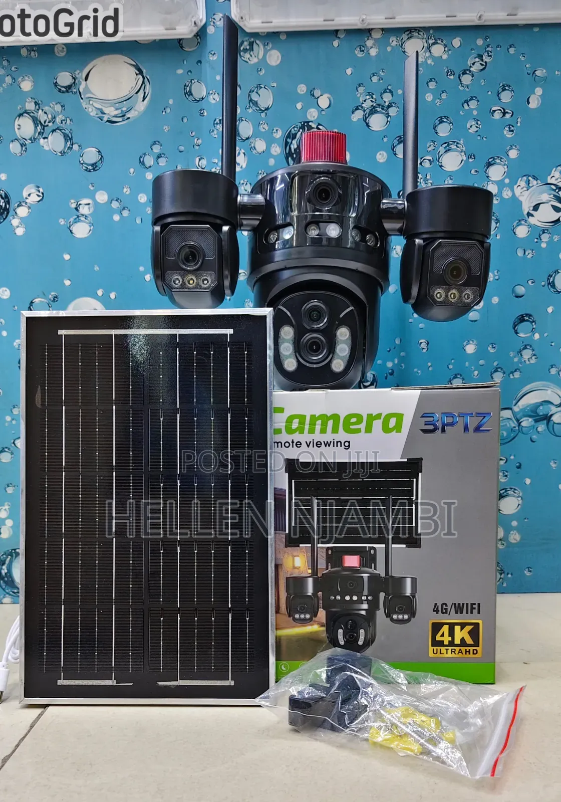 4 Lens V380 Pro 4G AI Solar Camera