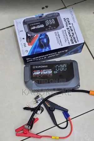 EUROMAX 12V Multifunctional Car Air Pump With Jump Starter High Power