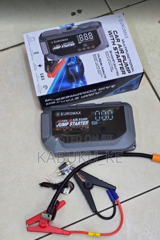 EUROMAX 12V Multifunctional Car Air Pump With Jump Starter High Power