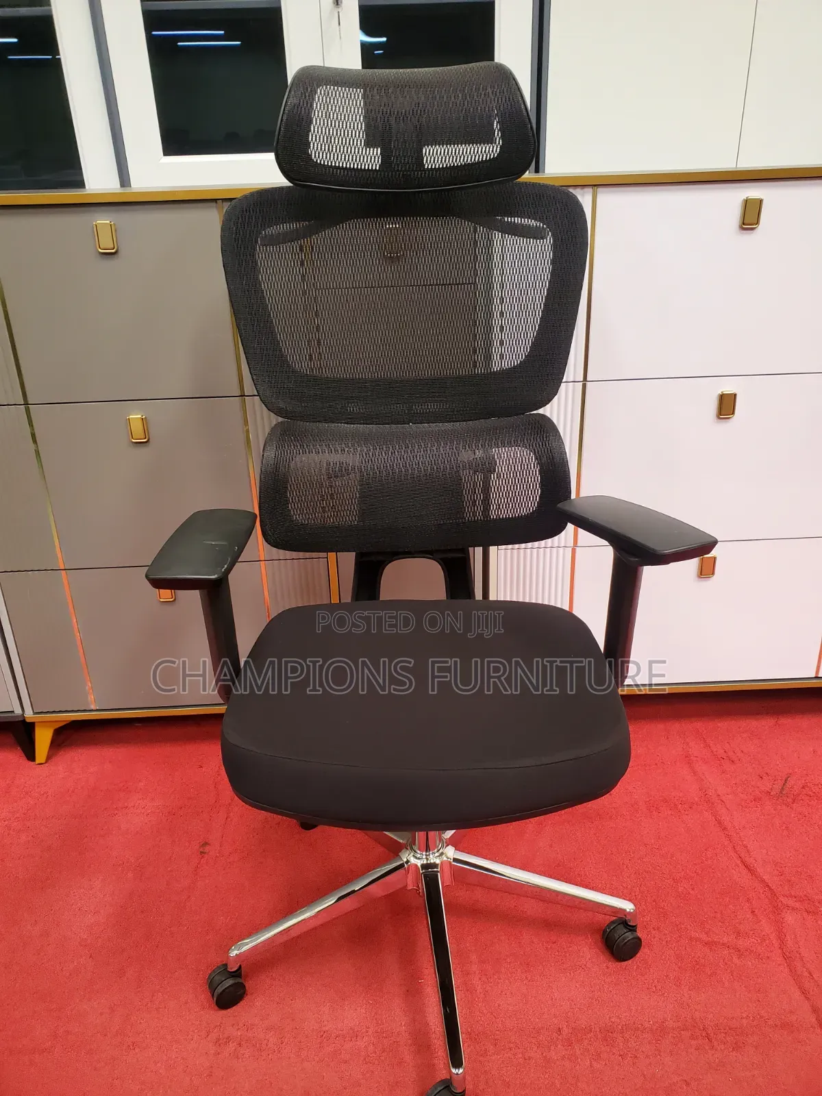 Split-Back Orthopedic Office Chair With Coat Hanger