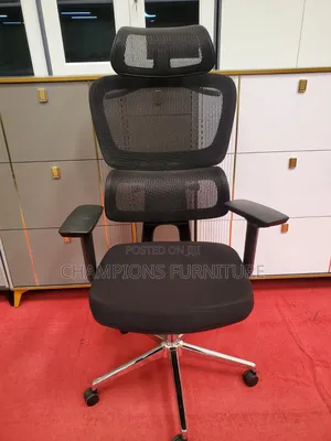 Split-Back Orthopedic Office Chair With Coat Hanger