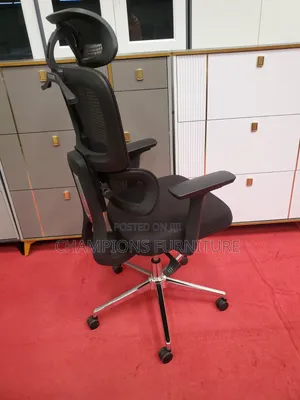 Split-Back Orthopedic Office Chair With Coat Hanger