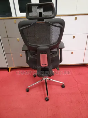 Split-Back Orthopedic Office Chair With Coat Hanger