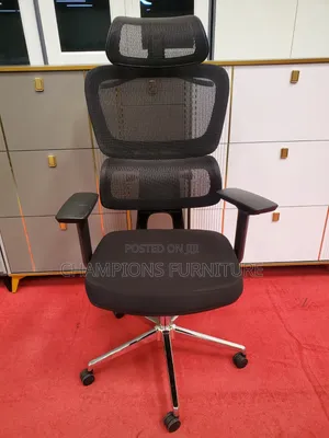 Split-Back Orthopedic Office Chair With Coat Hanger