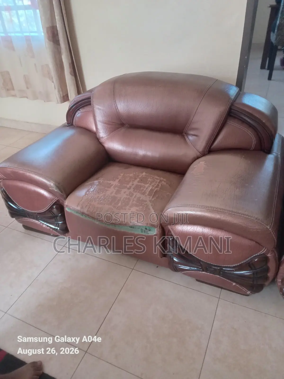 7 Seven Seater Imported Leather Sofa