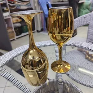 Gold Glass Wine Glass – Luxury Classy Long Stem