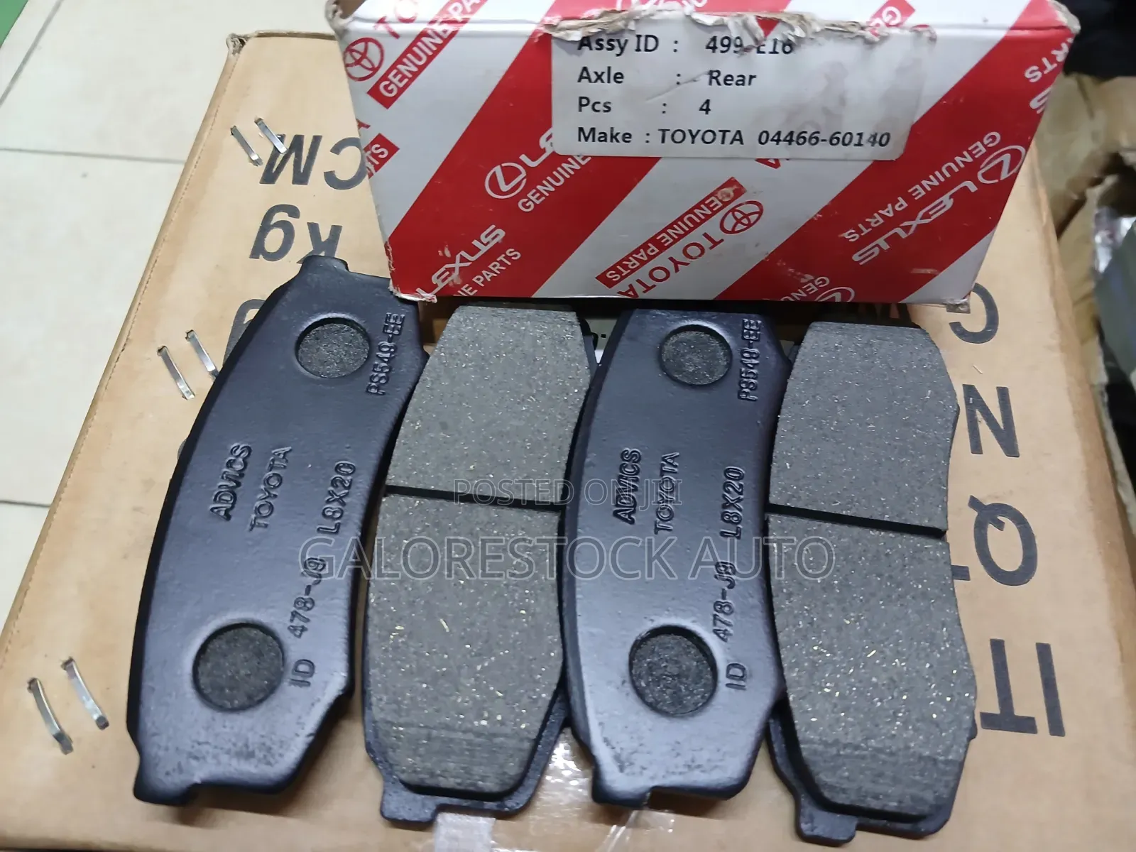 Genuine Toyota/Lexus Rear Brake Pads Set (Part # 04466-60140)