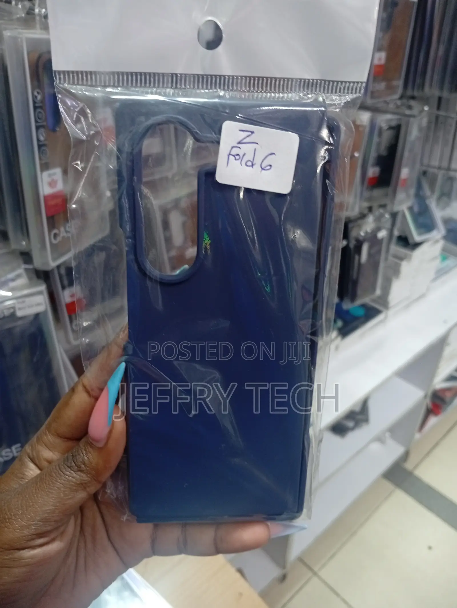 Dark Blue Phone Case for the Samsung Galaxy Z Fold 6