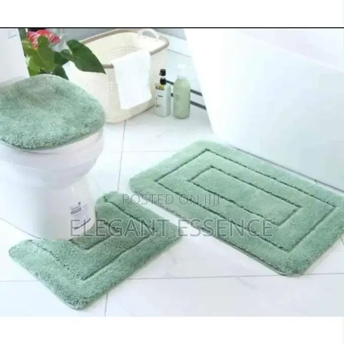 3 in 1 Piece Microfiber Toilet Mat Set