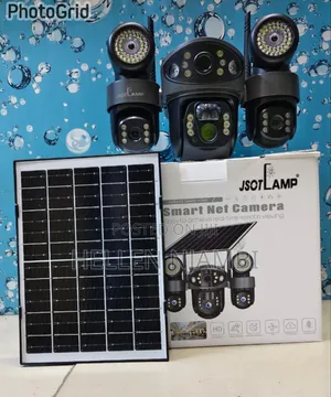 *Triple Lens 4G PTZ Solar CCTV Camera With Three Screens