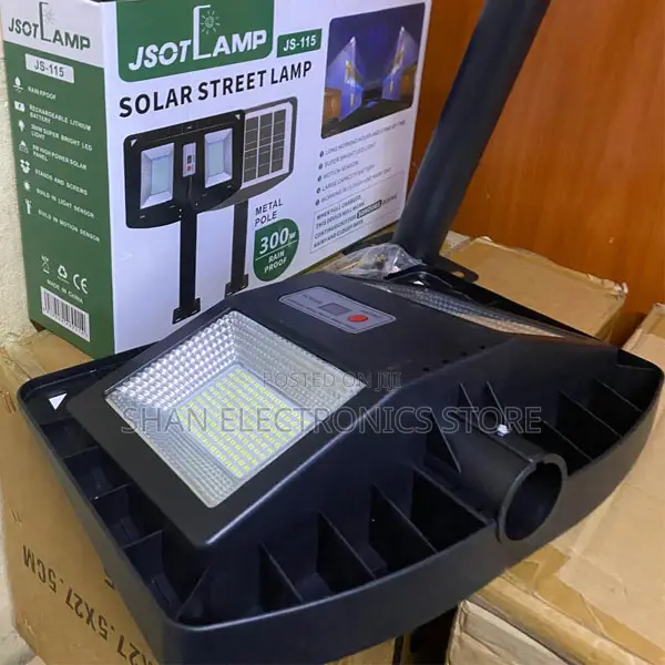 JS 115 300W Solar Sensor Street Light Dusk-to-Dawn Waterproof (IP65)
