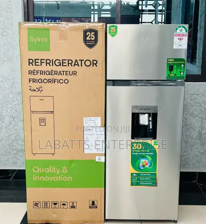 Syinix 210l Double Door Fridge