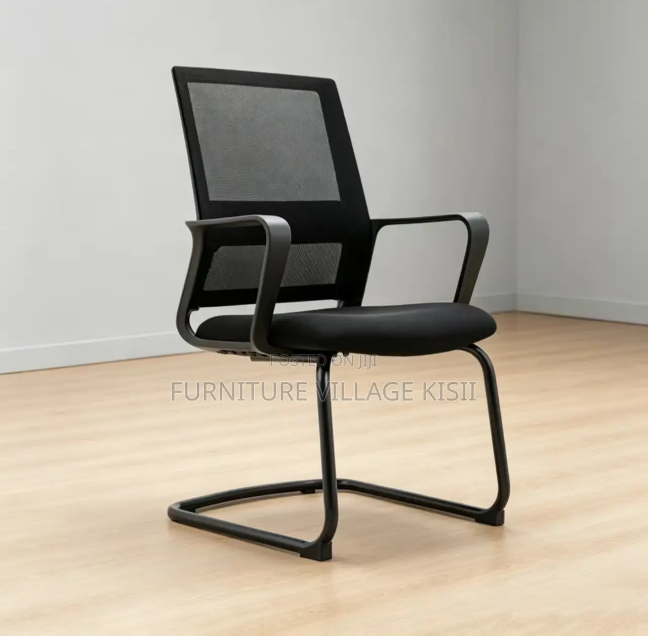 Office Chair; Black Mesh Office Waiting Chair