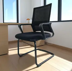 Office Chair; Black Mesh Office Waiting Chair