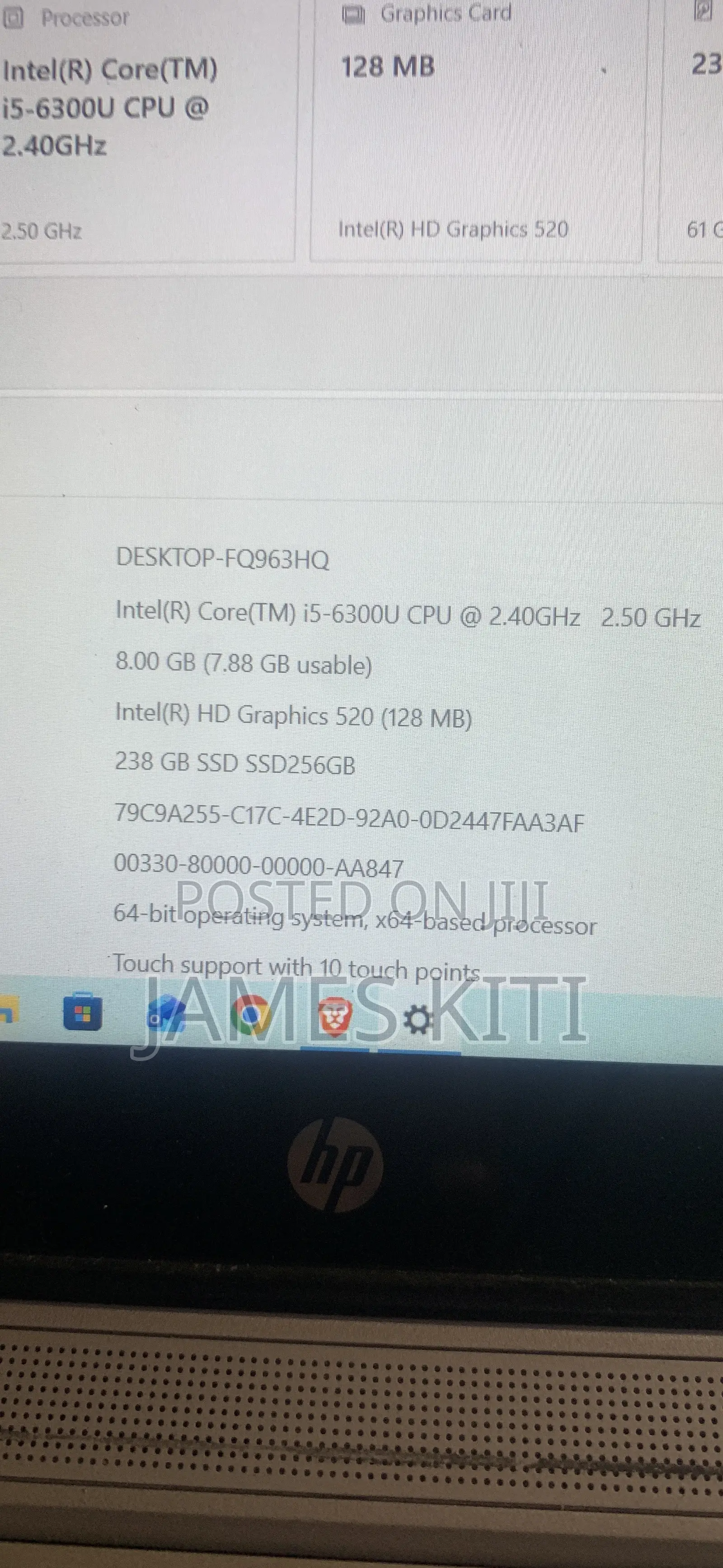 Laptop HP EliteBook 820 G3 8GB Intel Core i5 SSD 256GB