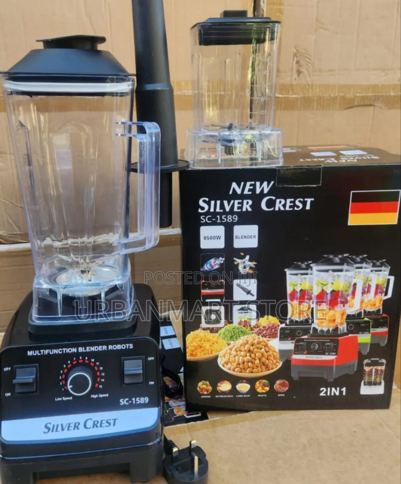 A Brand New Silver Crest 8500W Commercial Blender With Copper Motor