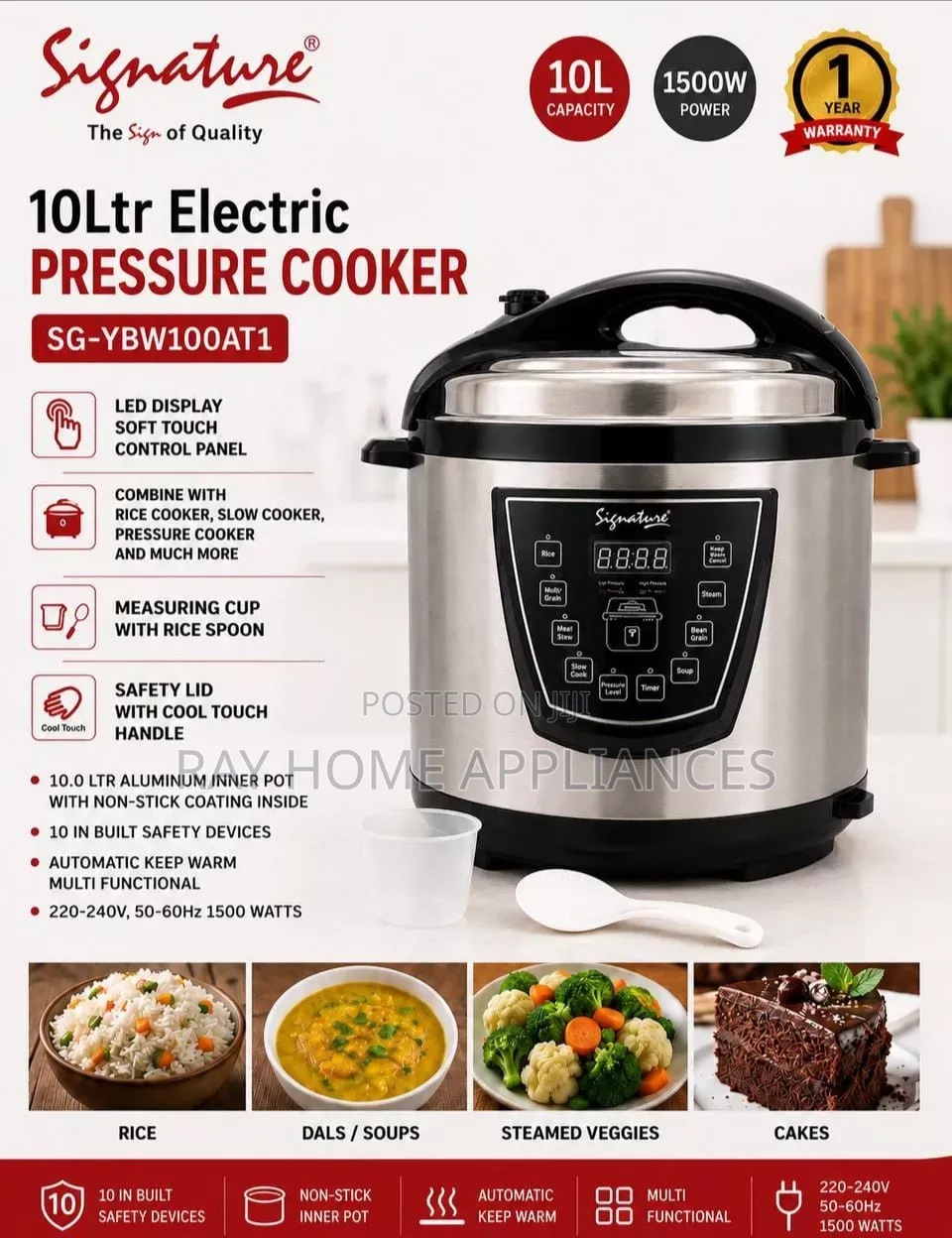 10litres Signature Electric Pressure Cooker