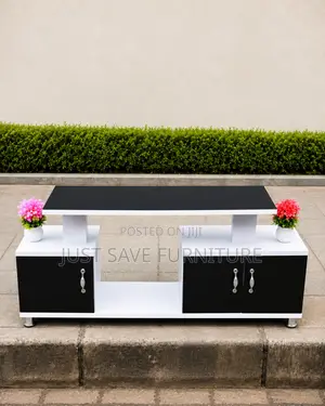 Instanbul Nova Black & White 4ft Modern TV Stand With Storage