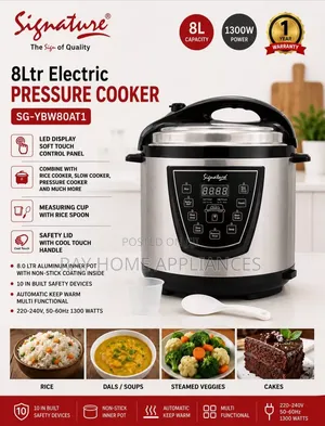 1300watts 8litres Signature Electric Pressure Cooker