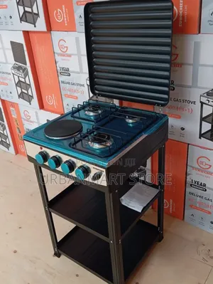 New Eurochef Standing Cooker 3 Gas + 1 Electric With Shelves