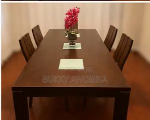 Elegant 6-Seater Solid Wood Dining Table & Chairs, Excellent Condition