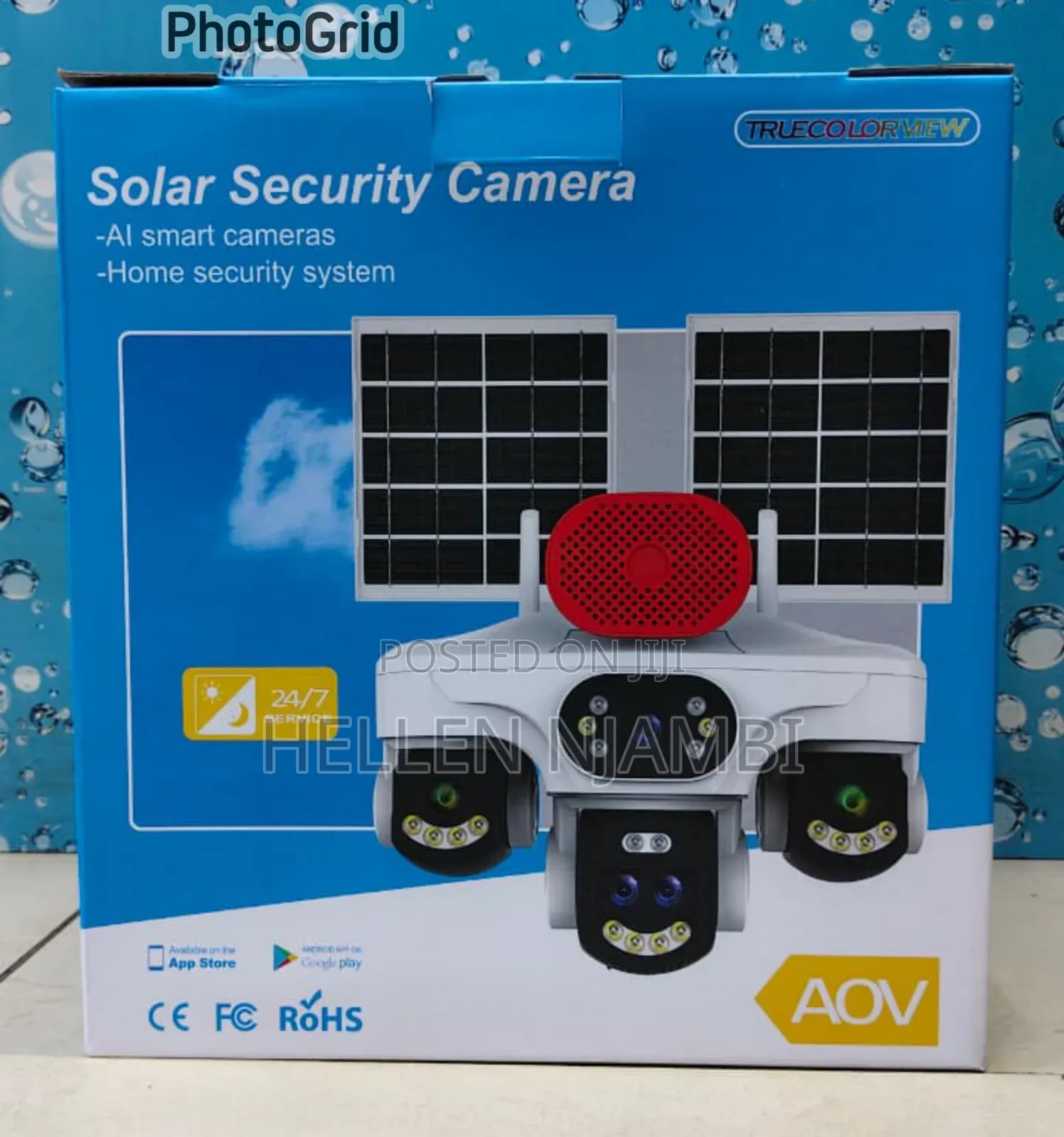 *New 4 Lens AOV 4G Simcard Solar Powered CCTV Cameras