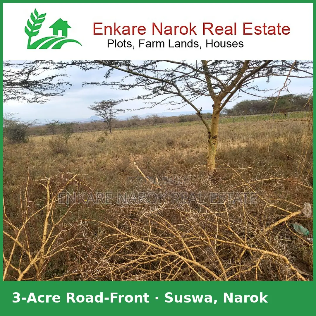3 Acres Road-Front Land for Sale in Narok, Suswa — Near SGR Station