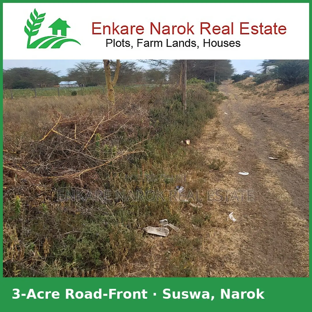 3 Acres Road-Front Land for Sale in Narok, Suswa — Near SGR Station