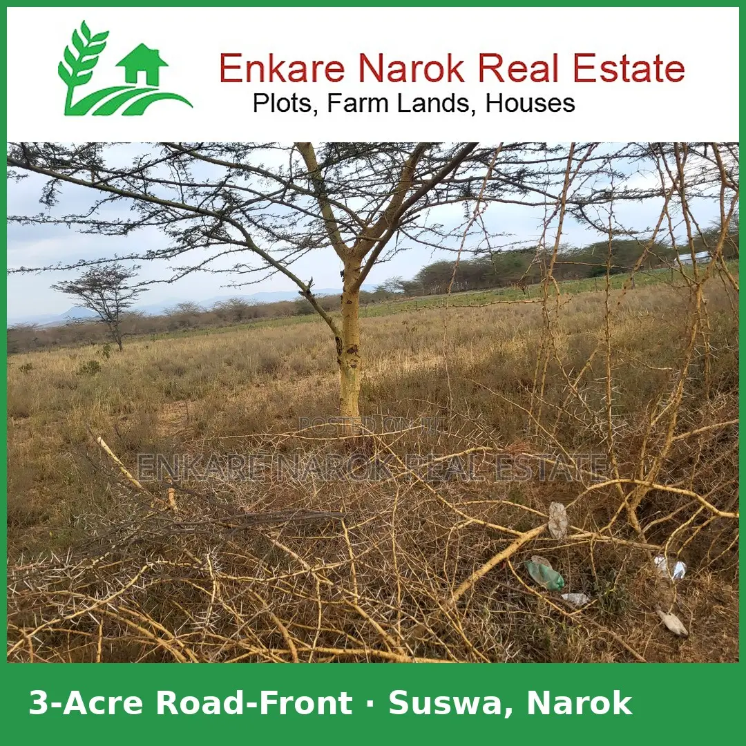 3 Acres Road-Front Land for Sale in Narok, Suswa — Near SGR Station