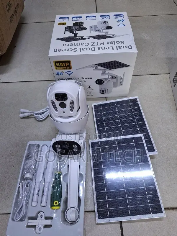 Dual Lens 6MP UBox 4G SIM Card Solar Camera / 2 Panels