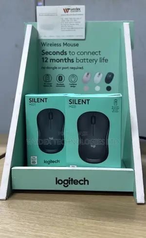 Logitech M221 Silent Wireless Mouse (Black).