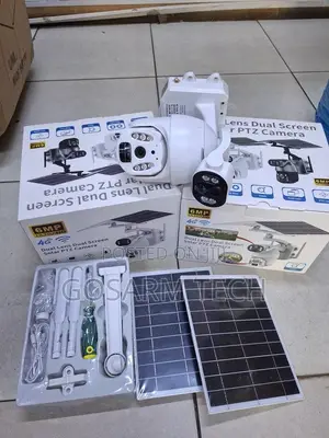 6MP UBox Dual Lens Dual Screen Solar for Warehouse/Property Surveillan