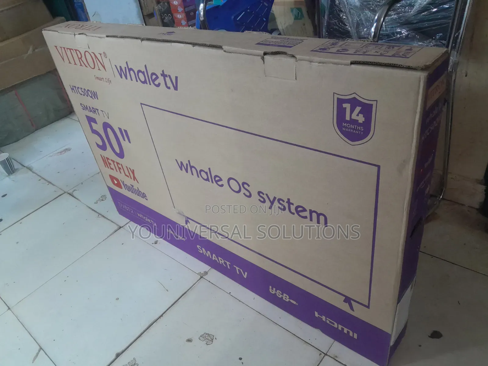 *Vitron 50" QLED Smart Whale TV Model: HTC50QW
Qled