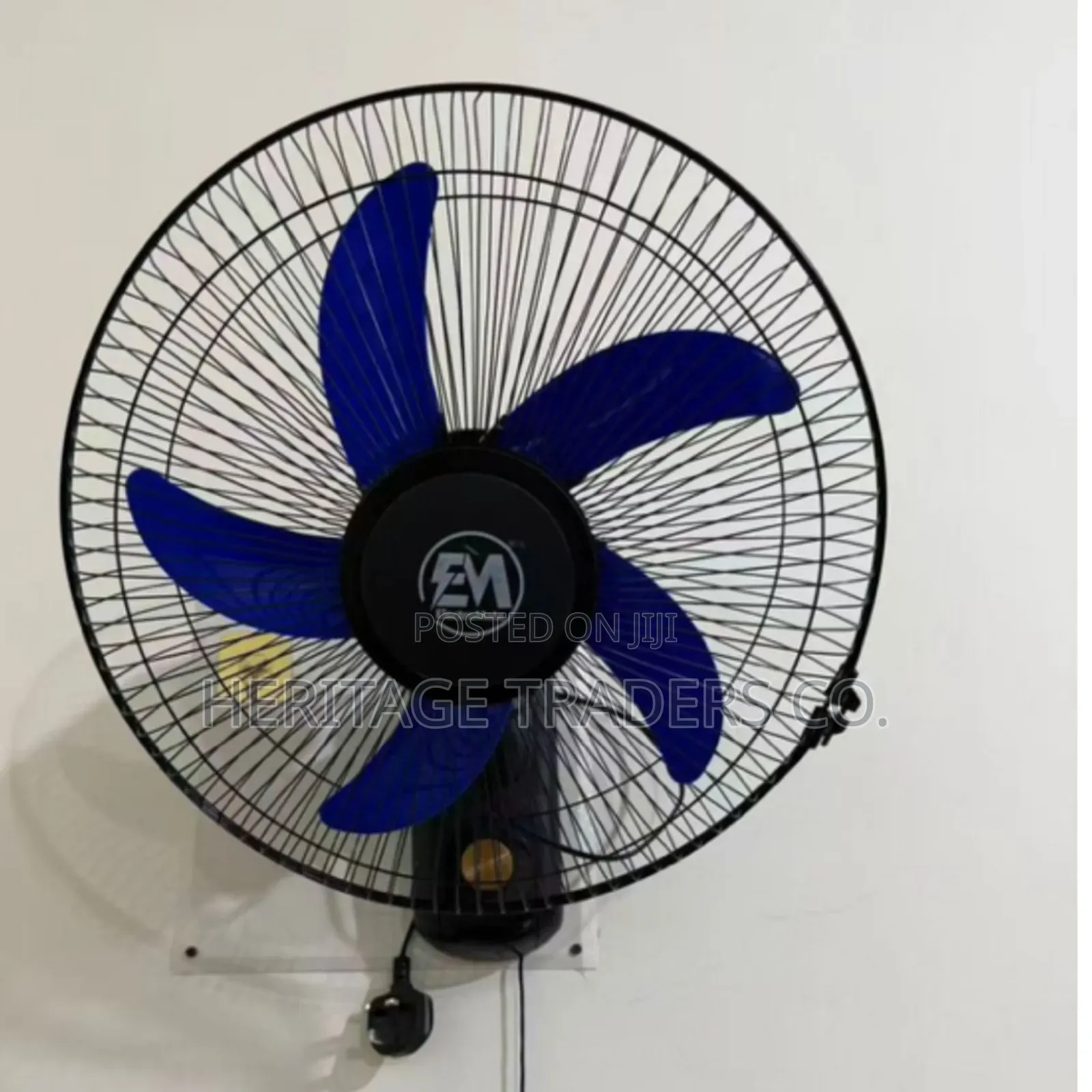 Wall Fan Em 16 Inch Wall Fan -5 Blades 3 Speed